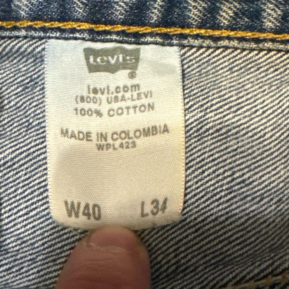 VTG Levis 501 Jeans Mens‎ 40x34 Blue Straight Button Fly Medium Wash Y2K Denim * - Picture 3 of 12